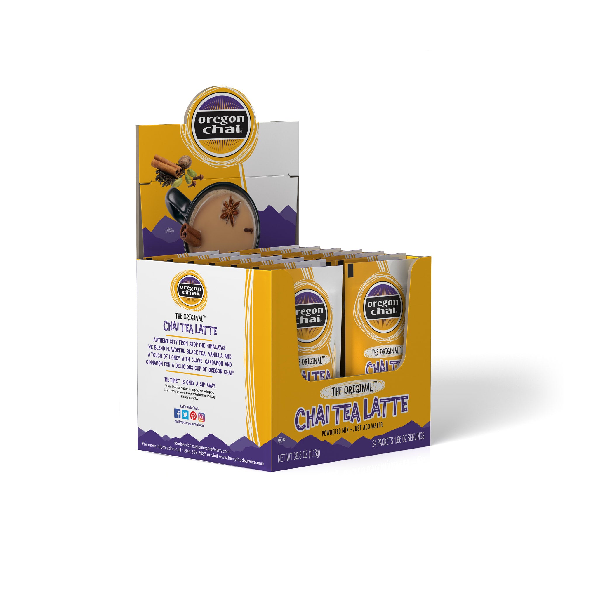 Oregon Chai Original Dry Chai Latte Mix - 24 ct Single Serve