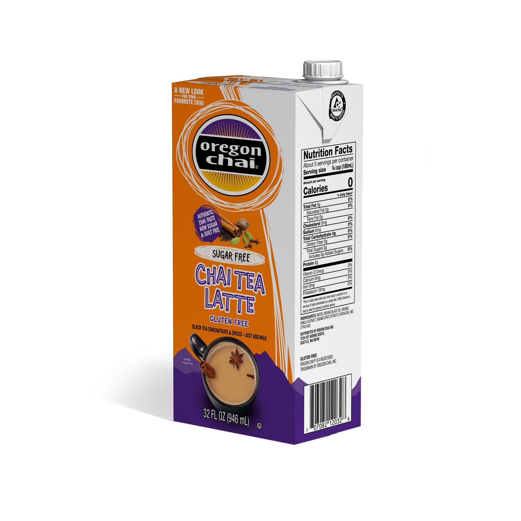 Oregon Chai Sugar Free Chai Tea Latte Concentrate