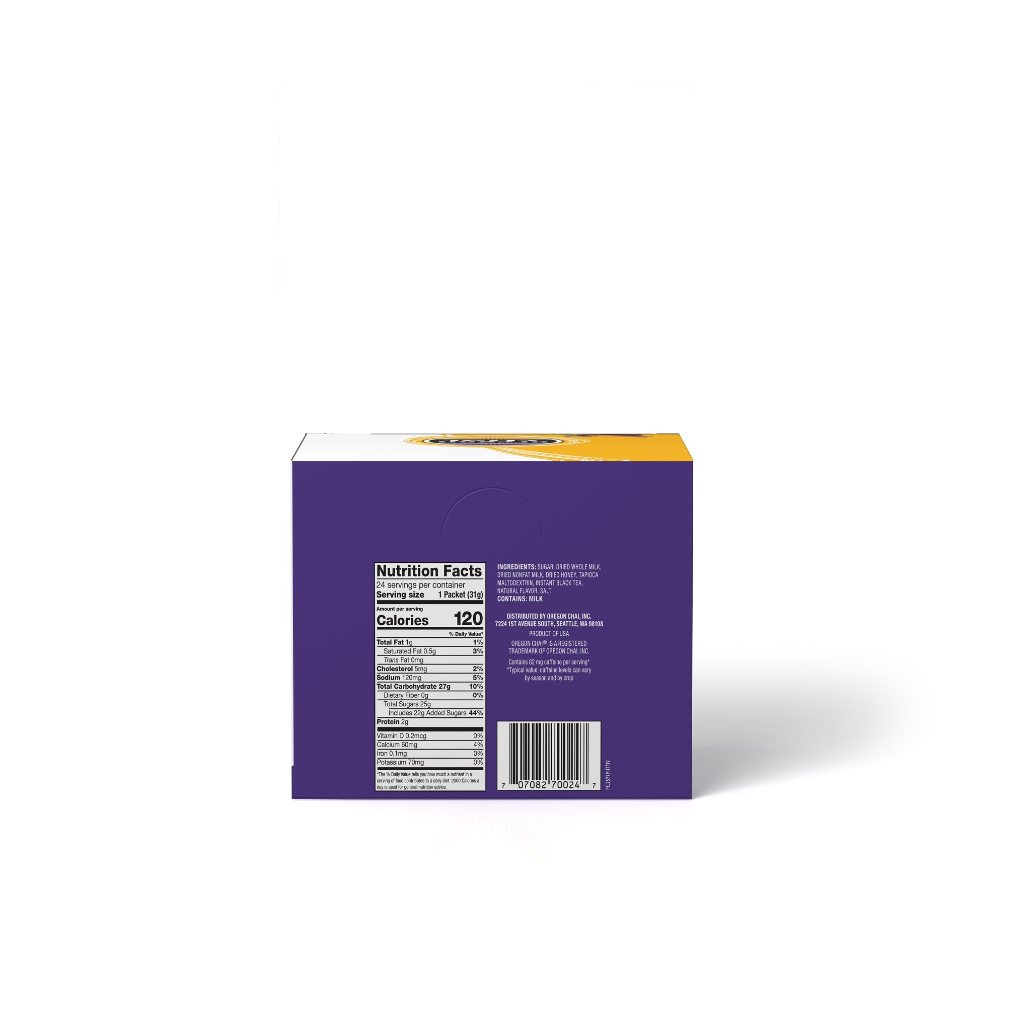Oregon Chai Original Dry Chai Latte Mix - 24 ct Single Serve